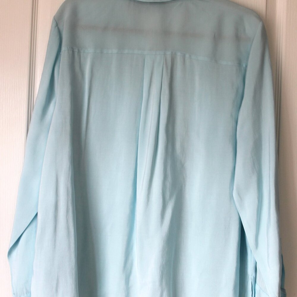 Chico's Light Blue Button Front Utility Shirt Siz… - image 2
